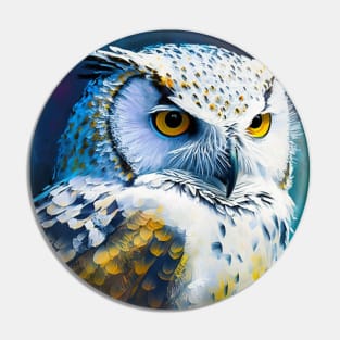 White Owl Design Pin