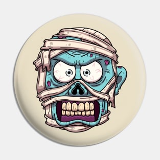 Scary Mummy Face Pin