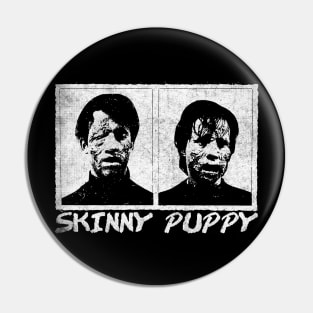 Skinny Puppy / Vintage Look Fan Art Tribute Design Pin