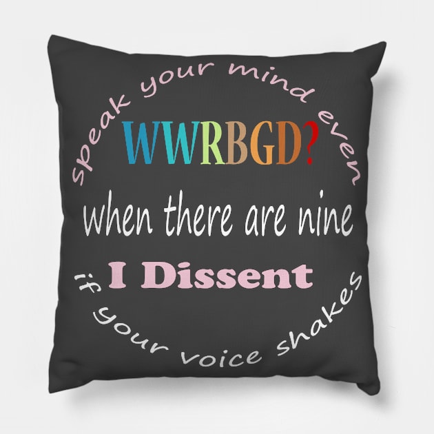 Best Notorious RBG quotes Ruth Bader Ginsburg Feminist Gift Pillow by NaniMc