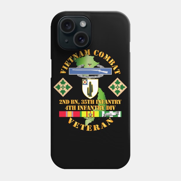 Vietnam Combat Infantry Veteran w 2nd Bn 35th Inf - 4th ID SSI Phone Case by twix123844