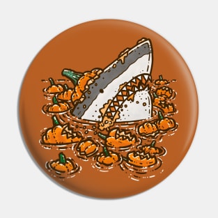 Pumpkin Destruction Shark Pin