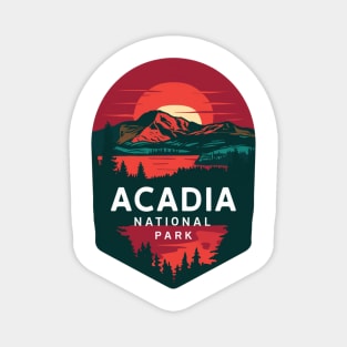 Acadia Sunset Badge Magnet