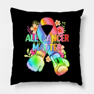 All Cancer Matter Boxing World Cancer Day 2024 Men Women Pillow