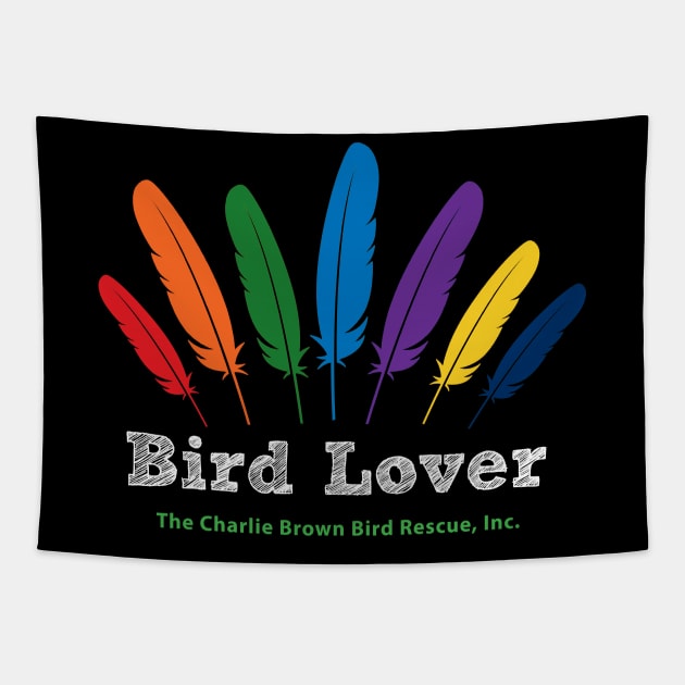 CB bird lover - white type Tapestry by Just Winging It Designs