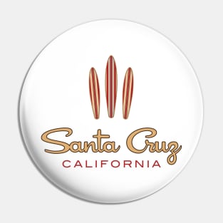 Surf City Santa Cruz California Logo Pack Sticker 3 Surfboards Fan Lite Pin