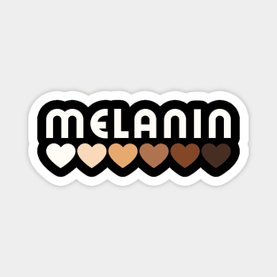 Melanin, hearts, afro, black woman, African American, Black Girl Magic Magnet