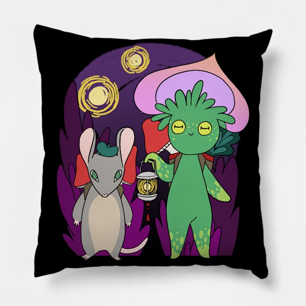 Night Walk Pillow by NPCQueen