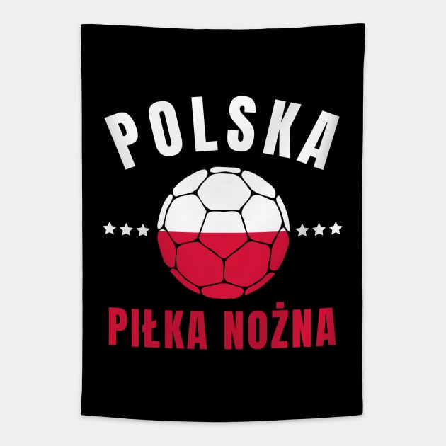 Poland Football Ball Tapestry by footballomatic