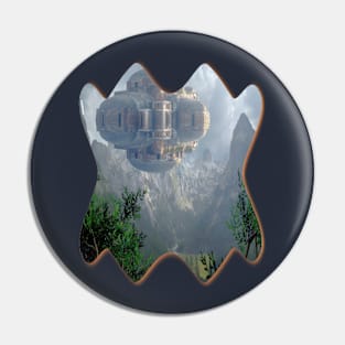 Ufo in the mountains UFO Pin