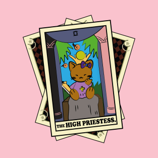 TAROT CARDS DECK | THE HIGH PRIESTESS. | FORTUNE CAT T-Shirt