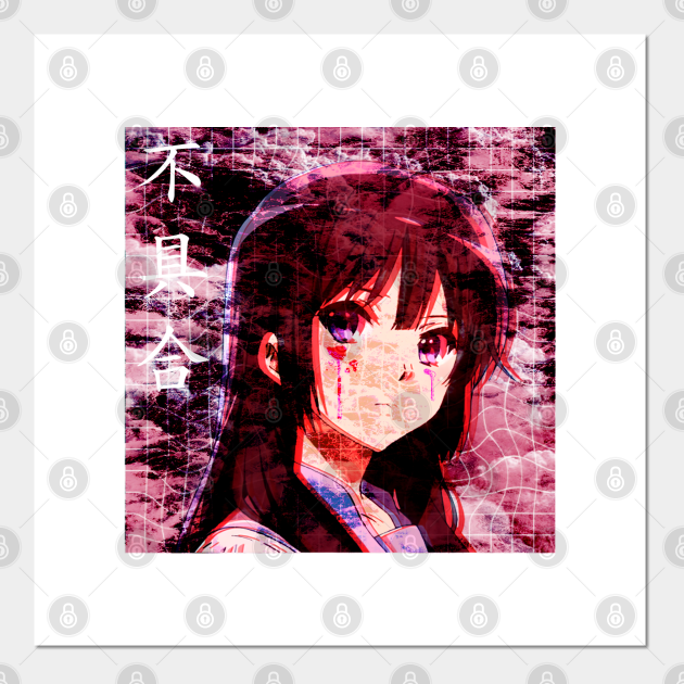 ANIME GIRL GLITCH SAD JAPANESE ANIME AESTHETIC - Glitch - Posters and Art Prints | TeePublic ANIME GIRL GLITCH SAD JAPANESE ANIME AESTHETIC - Glitch - Posters and Art Prints | TeePublic