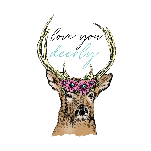 Love You Deerly by rachelsfinelines