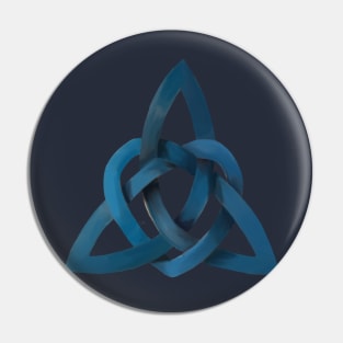 Blue Love Triquetra Pin