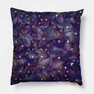 Ultraviolet and Gold Mesh Pillow