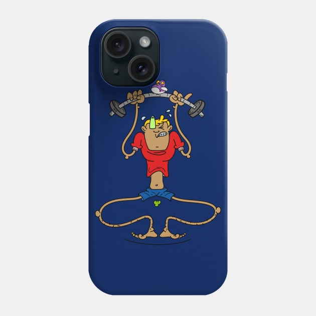 Coach Noodle workout gym skinny guy Phone Case by Odd Creatures