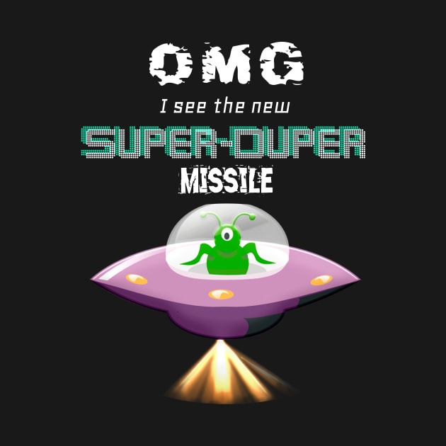 Alien UFO seeing The super duper missile by Adaba