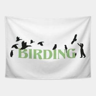 Birding Bird Watching Tapestry