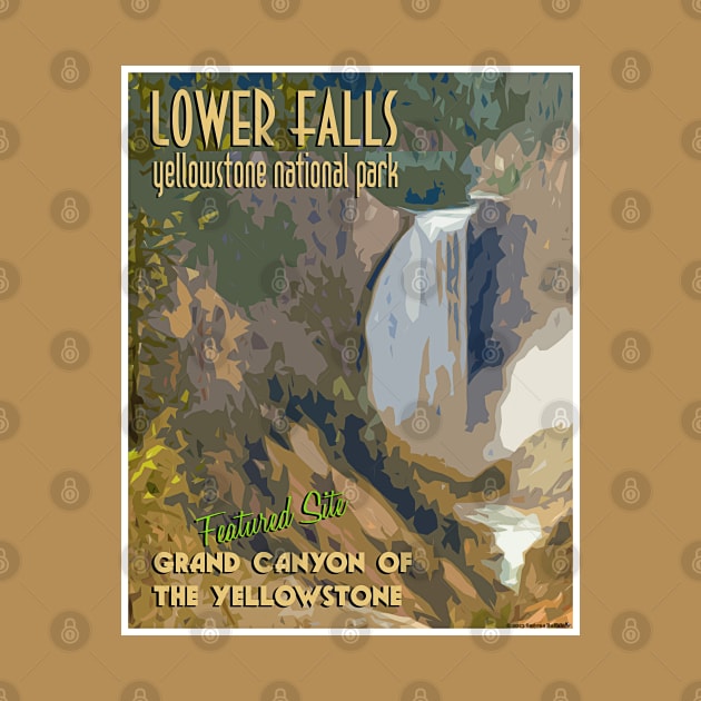 Lower Falls Retro Retro ravel Poster by Smyrna Buffalo