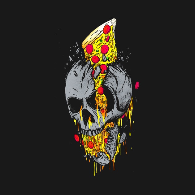 Brain Pizza Skull by ImogeneDWolfe