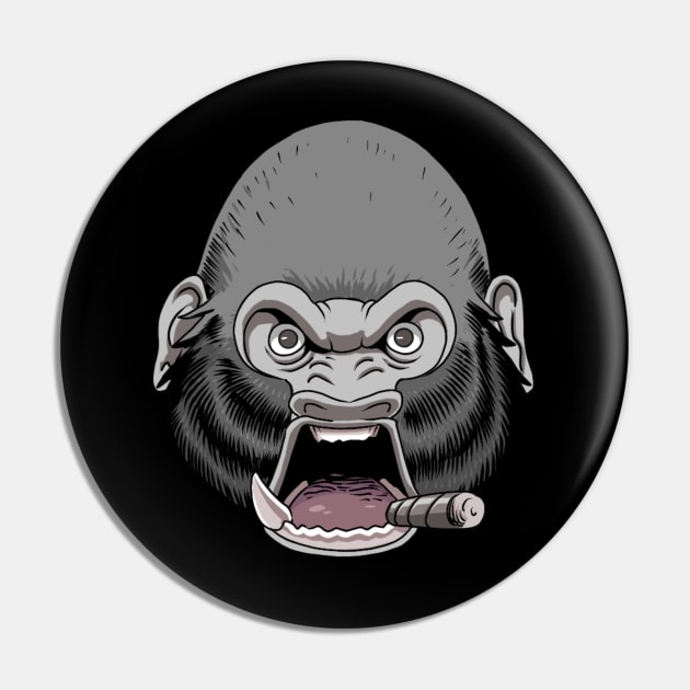 Angry gorilla Pin by pnoid