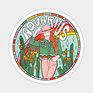 Aquarius Cowgirl Magnet