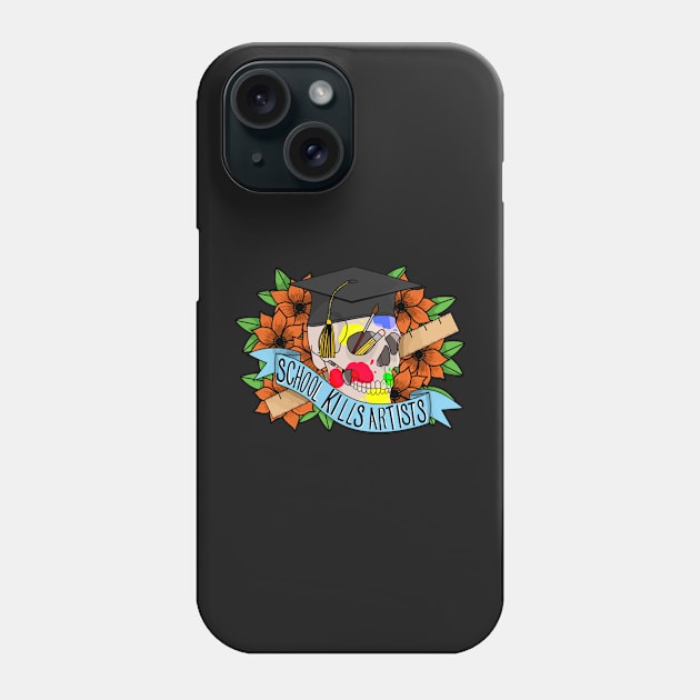 The Painted Grad: School Skills Artists Phone Case by Chelsea Burnes