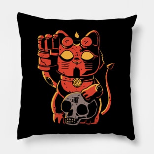 Lucky Hell Cat Pillow