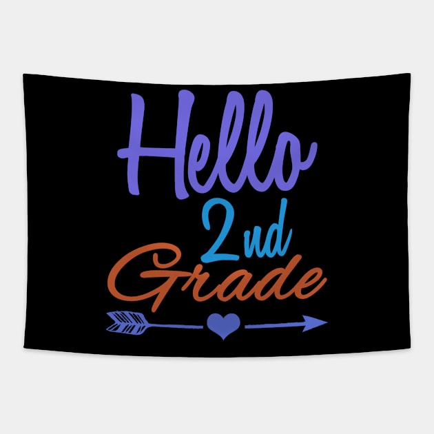 hello 2nd grade teacher gift Tapestry by Yyoussef101