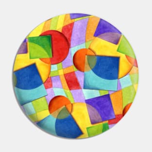 Candy Rainbow Geometric Pin