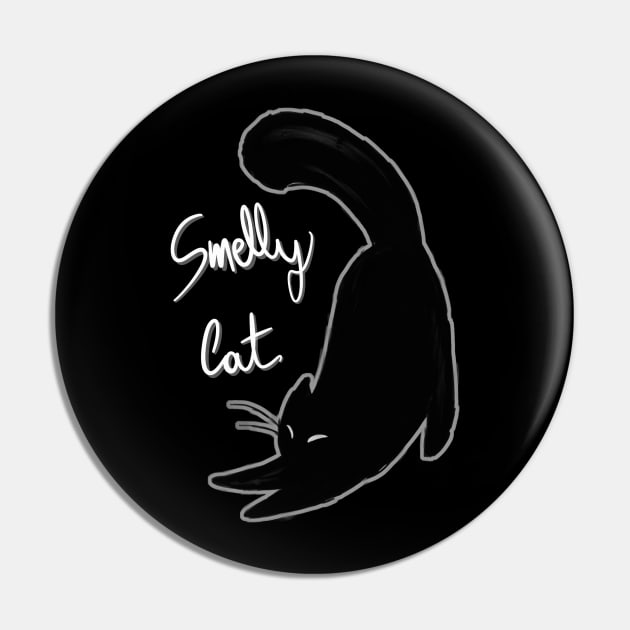 Smelly cat black Pin by Uwaki