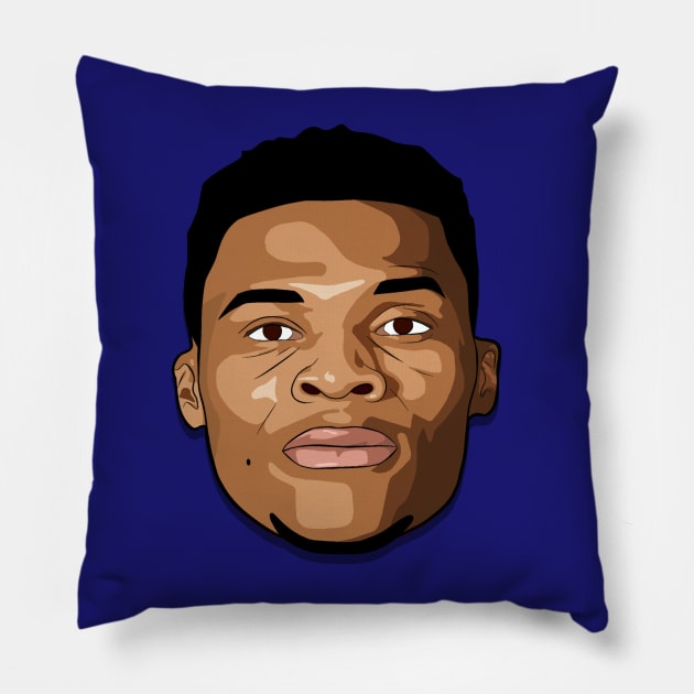 Russell Westbrook Cartoon Pillow by hesxjohnpaul