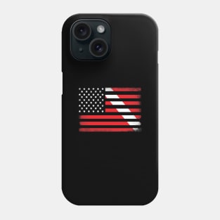 Scuba Diving American Flag Phone Case