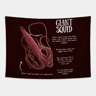 Animal Facts - Giant Squid Tapestry