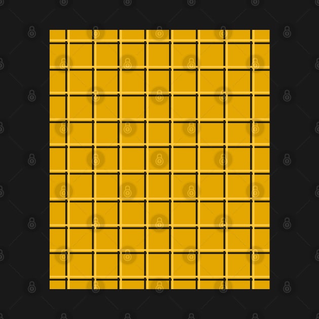 Mustard Yellow Square Check Grid by OneThreeSix