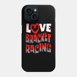 Love Heart Bracket Racing Drag Racing Cars Phone Case