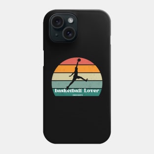 Hoops Lover Retro Basketball Tee - Born to Play Phone Case