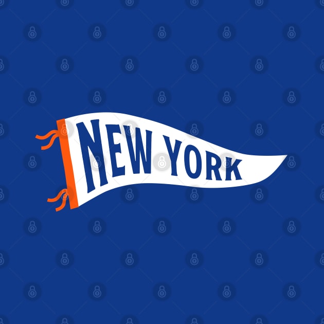 New York Pennant - Blue 1 by KFig21