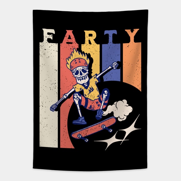 This Guy Loves To Fart - Farting Farty Skate - Fart Guy Joke Tapestry by alcoshirts