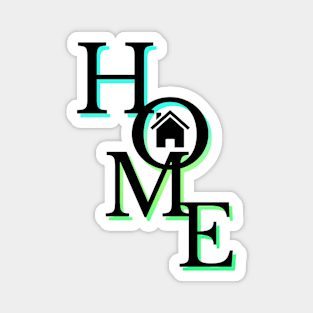 Home (Black) Magnet