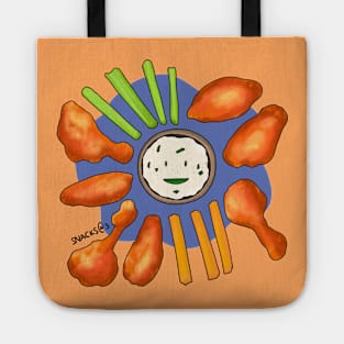 Buffalo Wings with dipping sauce Tote