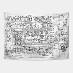 Circuit Board Diagram Electronic Schematic Printed Engineering Tapestry