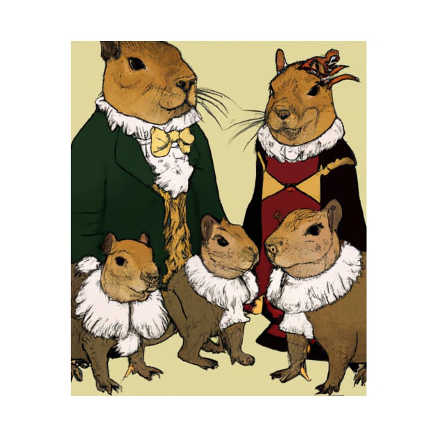 Royal Capybara Family by soulfulprintss8