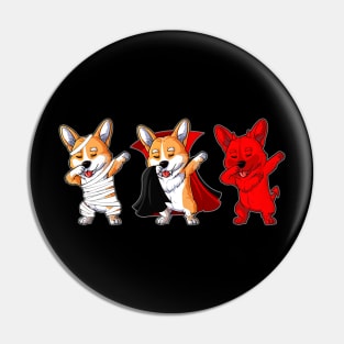 Corgi Dabing Horror Halloween T-shirt Pin