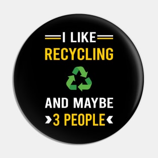 3 People Recycling Recycle Pin