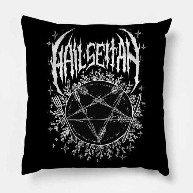 Hail Seitan Pillow by chiaraLBart