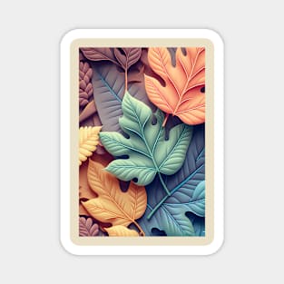 Majestic Autumn Leaves in beautiful surreal colors ! Magnet