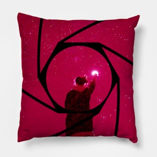 Photophile Crimson Night Sky Pillow