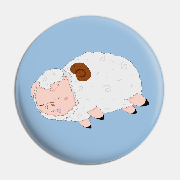 Poogie- Sleepy Sheepy Pin by Bestiary Artistry