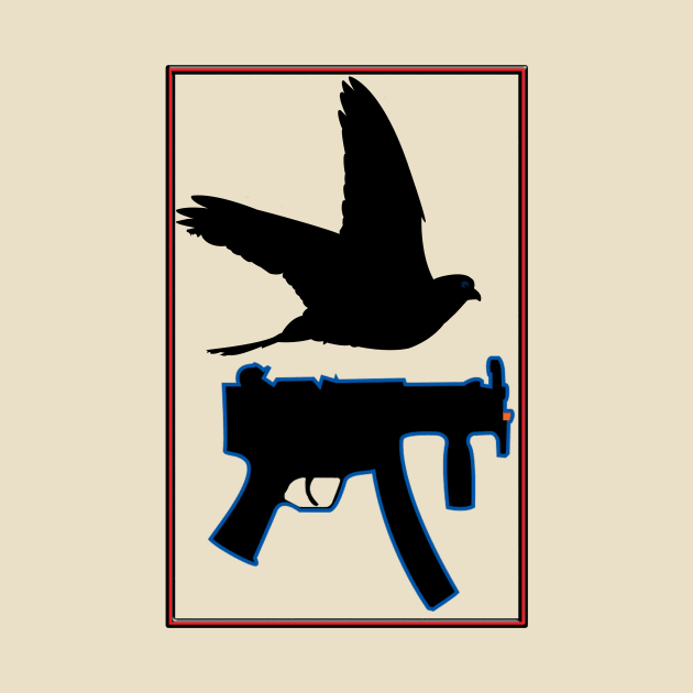 Pigeon and Gun by momomoma